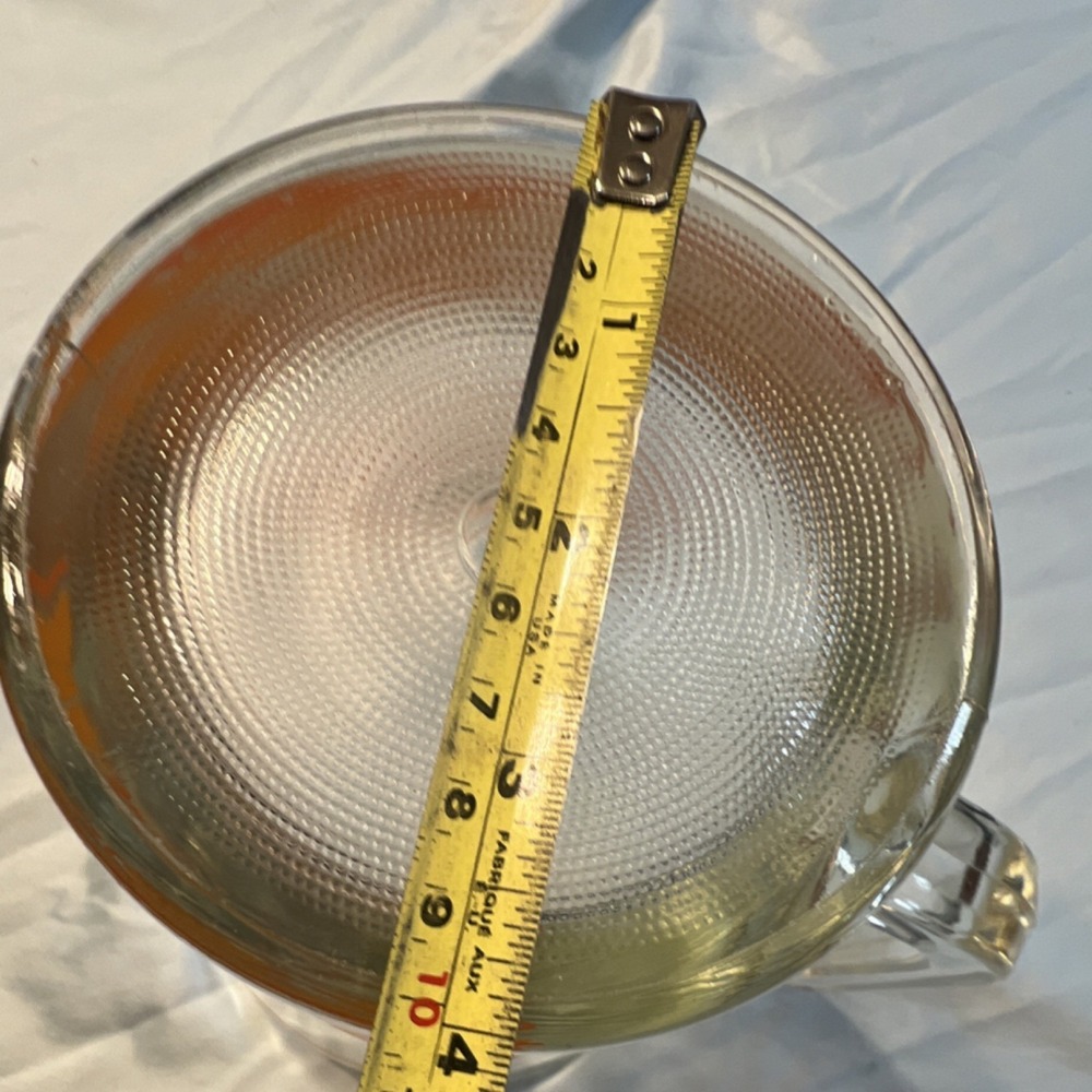Vintage Clear Glass Pitcher Orange Citrus Slice Stripes Retro Juice Carafe‎ 8in - Picture 9 of 9